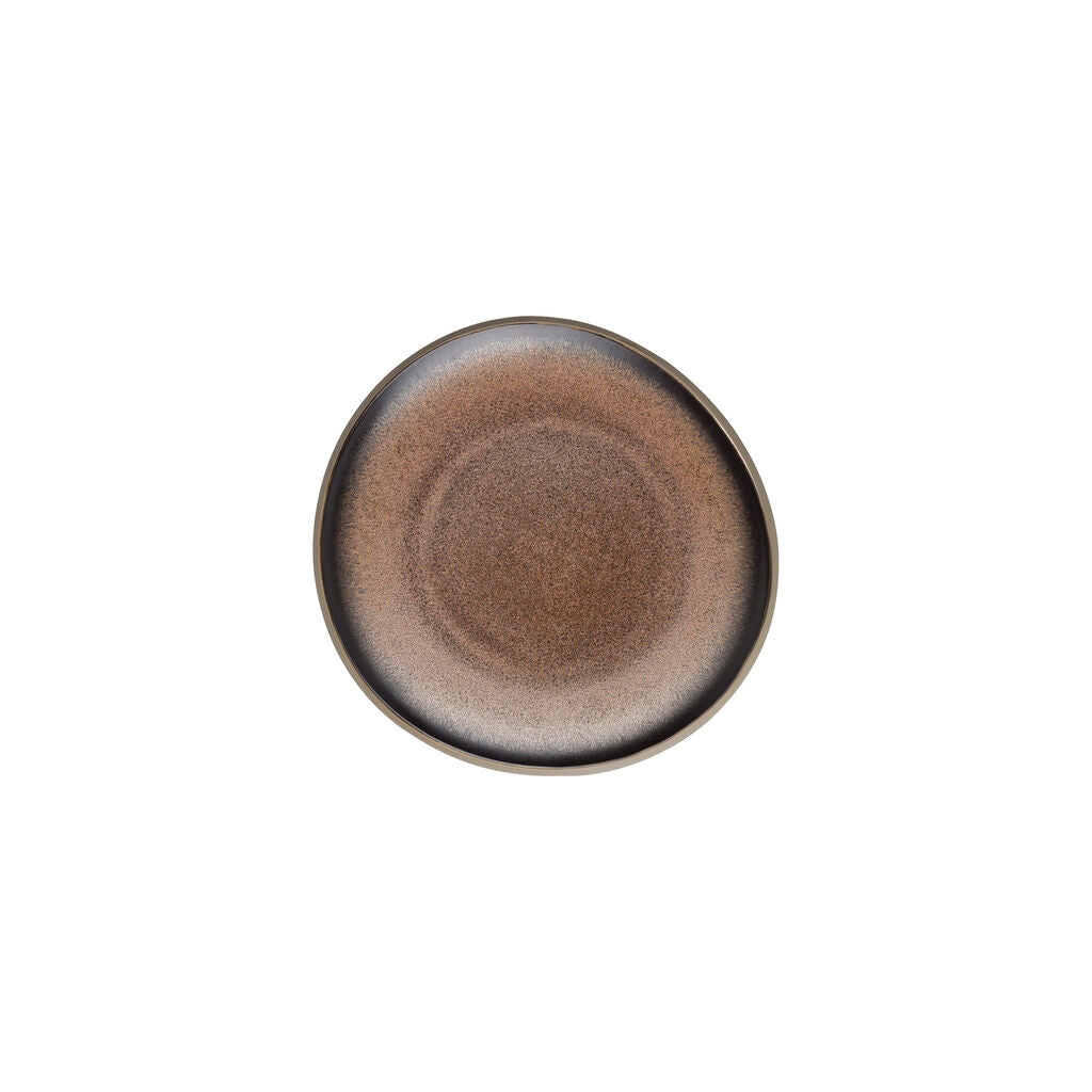 Plate, 6-1/3", round/free form,  Junto, bronze