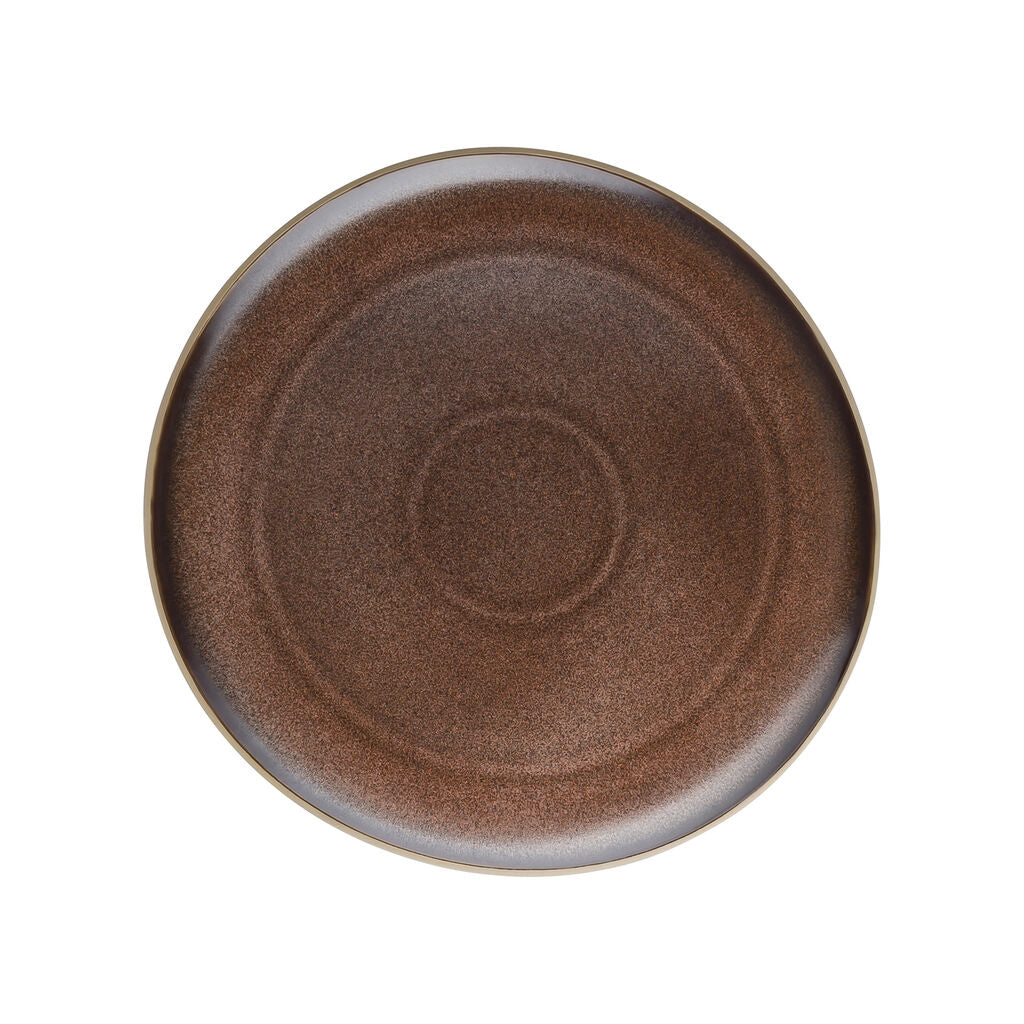 Dinner Plate, 10-5/8" x 10-1/4", round/free form, Junto, bronze