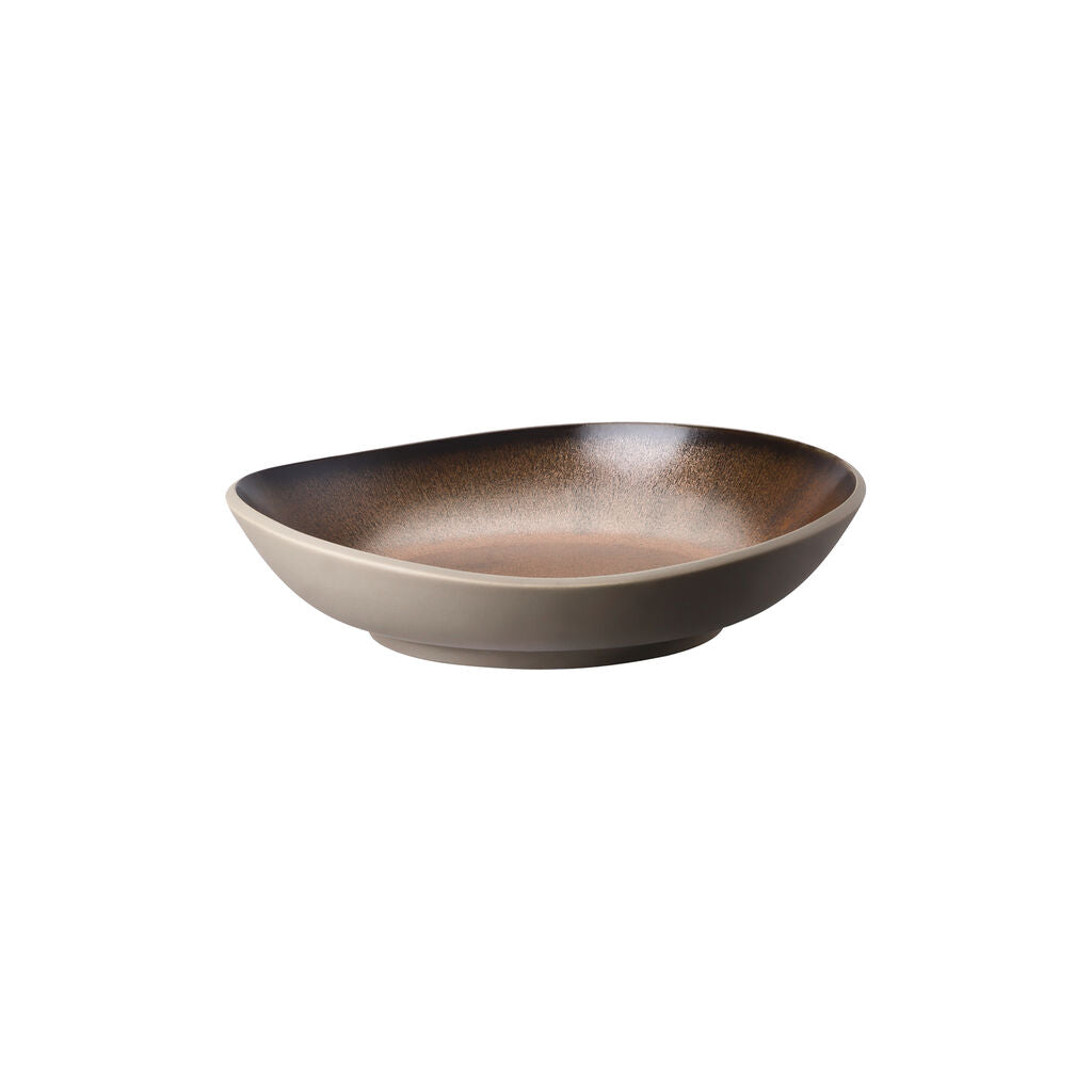 Soup Plate, 22 oz., 8-2/3" x 8-1/4", round/free form, Junto, bronze