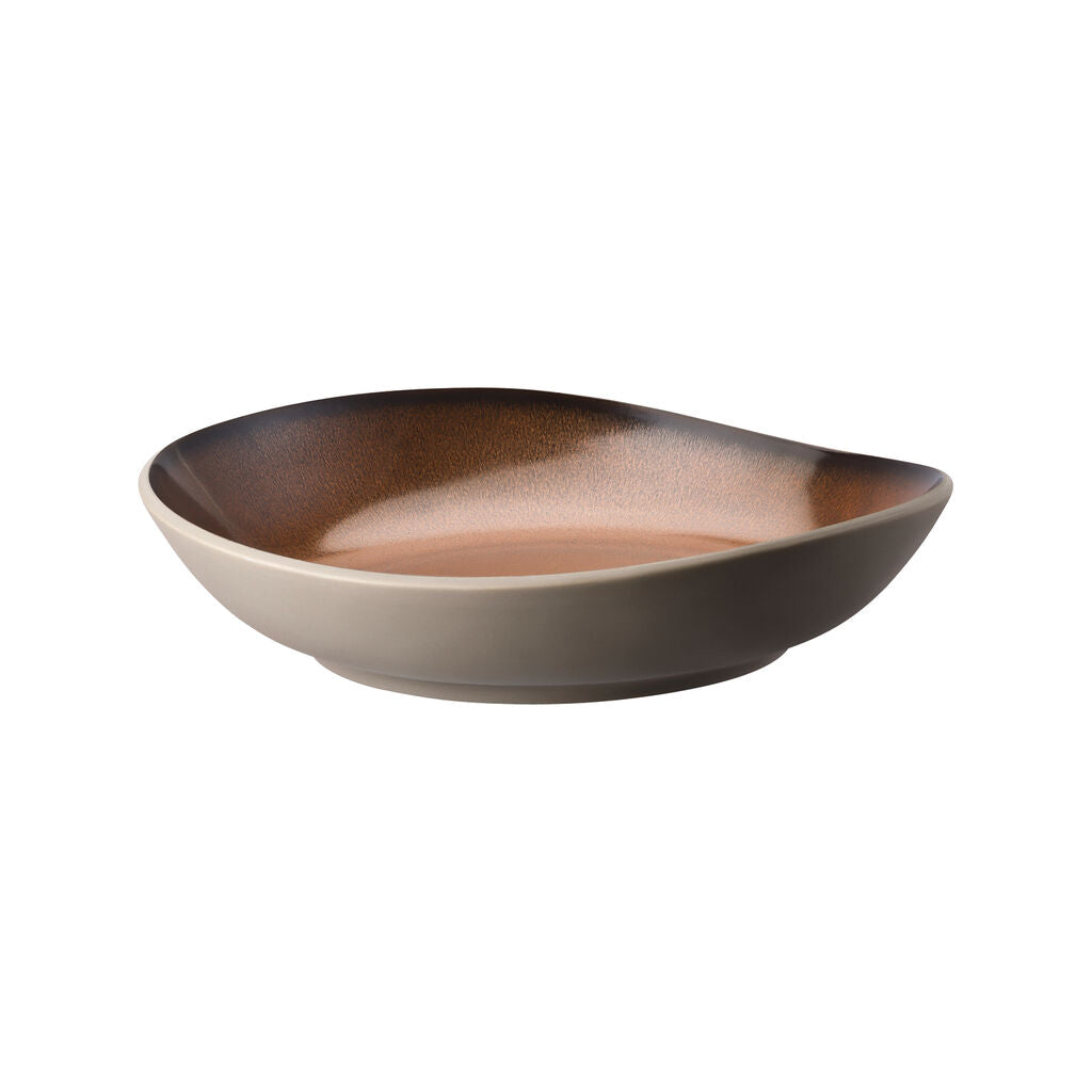 Plate, 48 oz., 11" x 10-5/8", round/free form, Junto, bronze
