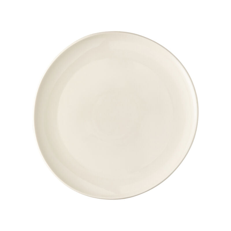 Dinner Plate, 10-5/8" x 10-1/4", round/free form, Junto, alabaster/white