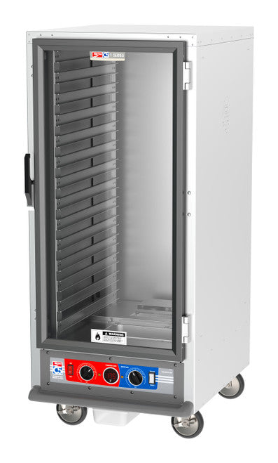 C5™ 1 Series 3/4 Height Non-Insulated Heated Holding Cabinet w/ (27) Pan Capacity, Lip Load Slides, Clear Door, 120v