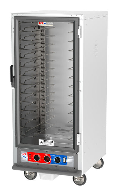 C5™ 1 Series 3/4 Height Non-Insulated Heated Holding Cabinet w/ (14) Pan Capacity, Universal Slides, Clear Door, 120v