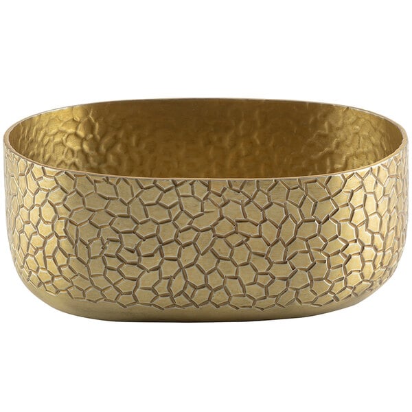 28 oz. Oval Bowl - Aluminum, Gold
