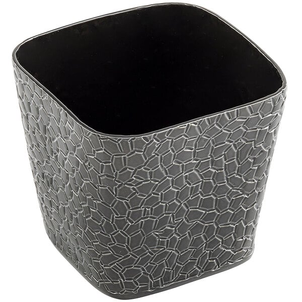 4" Square Snack Basket - Aluminum, Black