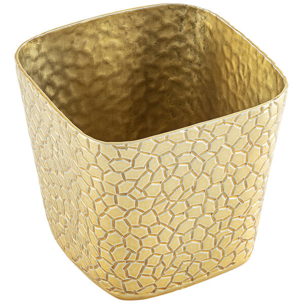 4" Square Snack Basket - Aluminum, Gold