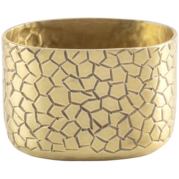 2.375" x 3.25" Oval Sugar Packet Holder - Aluminum, Gold