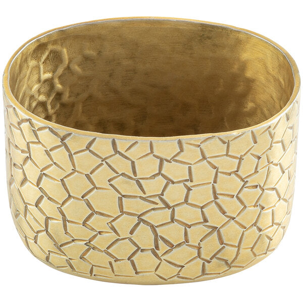 2.375" x 3.25" Oval Sugar Packet Holder - Aluminum, Gold
