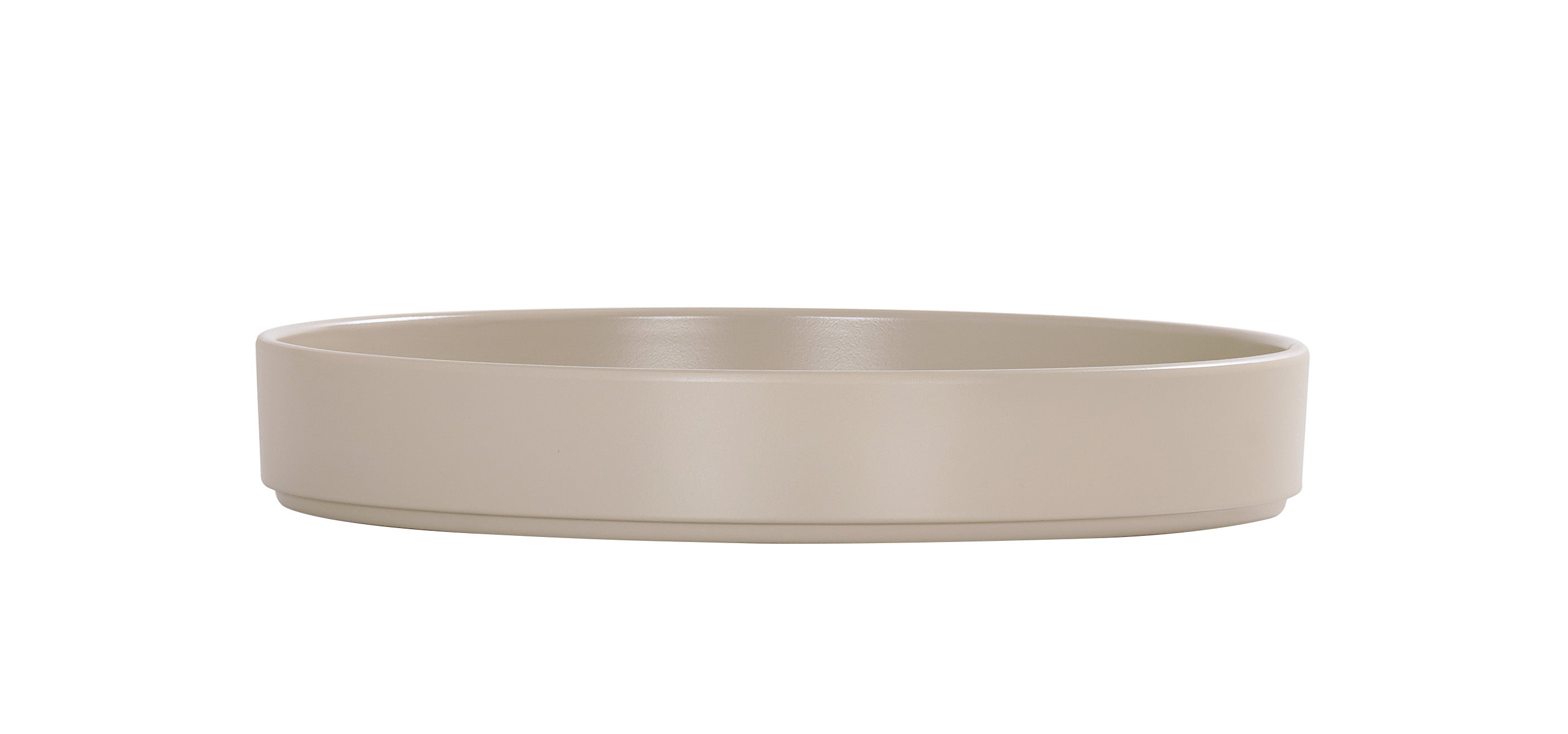 12" Taupe Round Melamine Hudson Plate