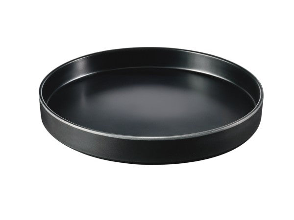 12" Black Round Melamine Hudson Plate