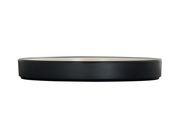 12" Matte Black Round Melamine Hudson Plate