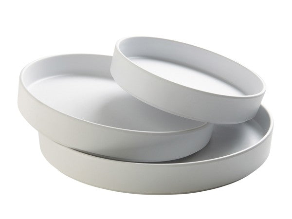 12" White Round Melamine Hudson Plate