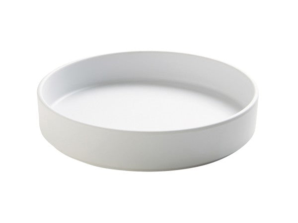 8.25" White Round Melamine Hudson Plate