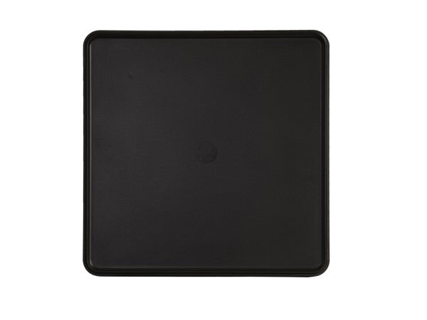 14" Black Square Melamine Plate