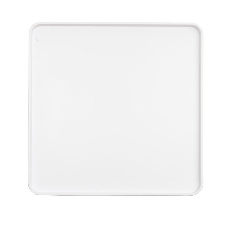 14" White Square Melamine Plate