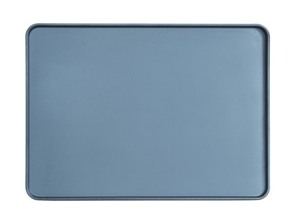 18" Stone Blue Rectangular Melamine Plate