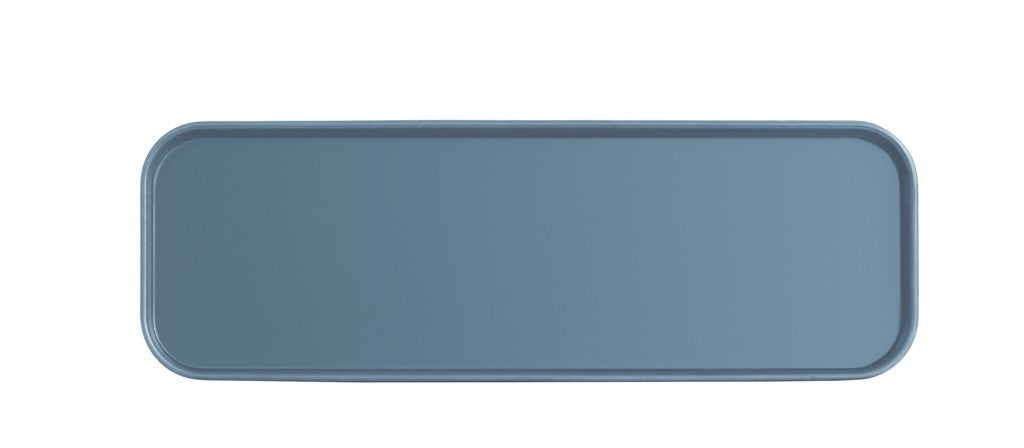 13" Stone Blue Rectangular Melamine Plate