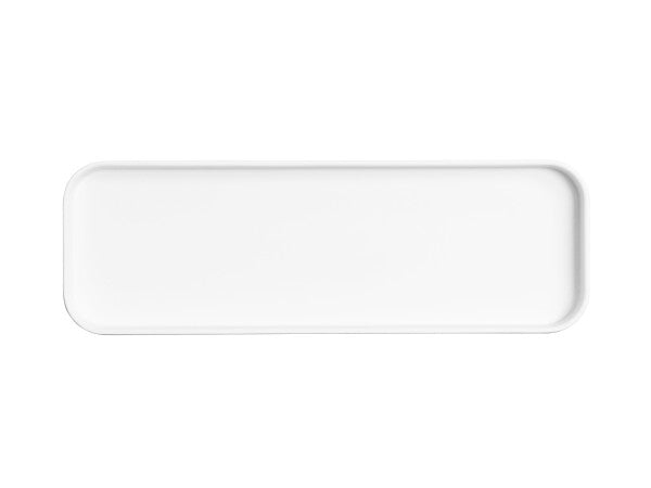 13" White Rectangular Melamine Plate