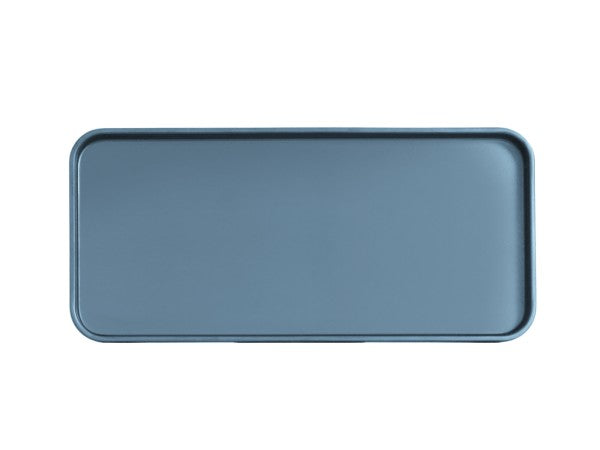 13" Stone Blue Rectangular Melamine Plate