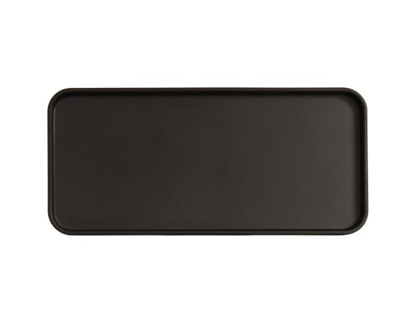 13" Black Rectangular Melamine Plate