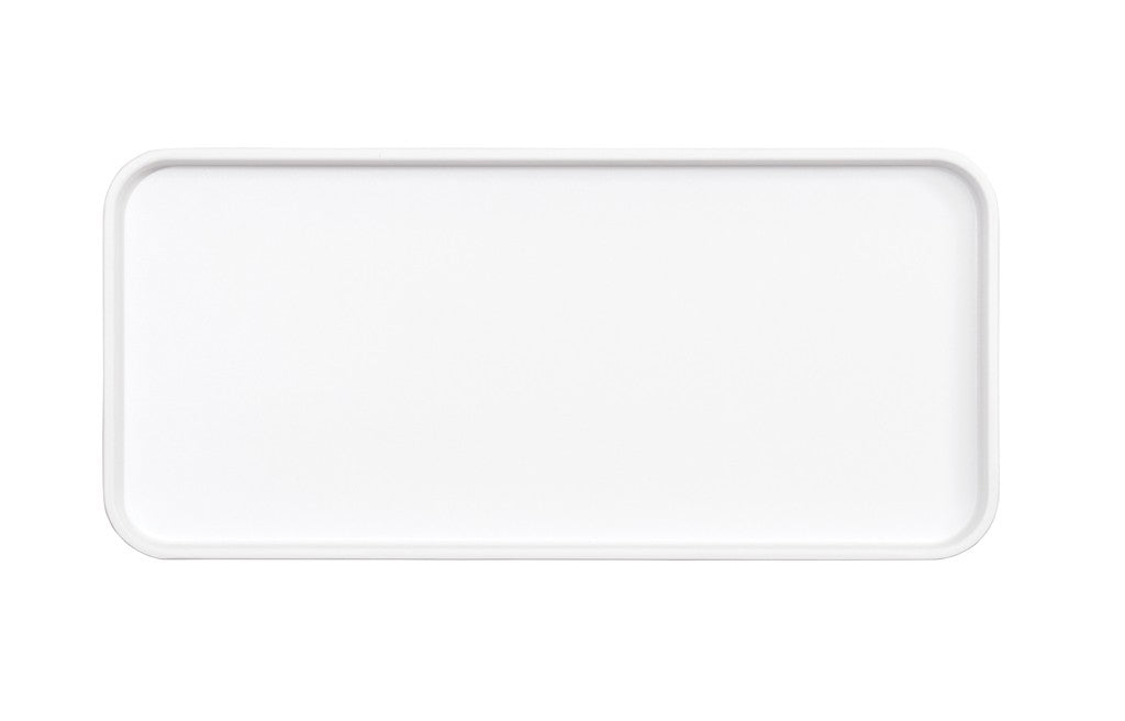 13" White Rectangular Melamine Plate