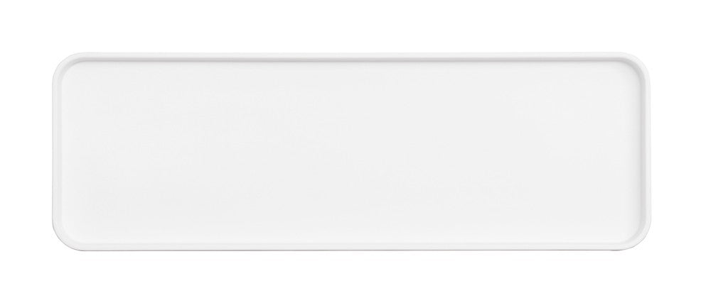 18" White Rectangular Melamine Plate