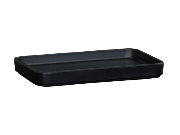 9" Matte Black Melamine Tray
