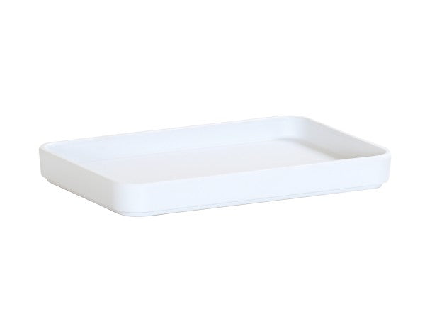9" Matte White Melamine Tray