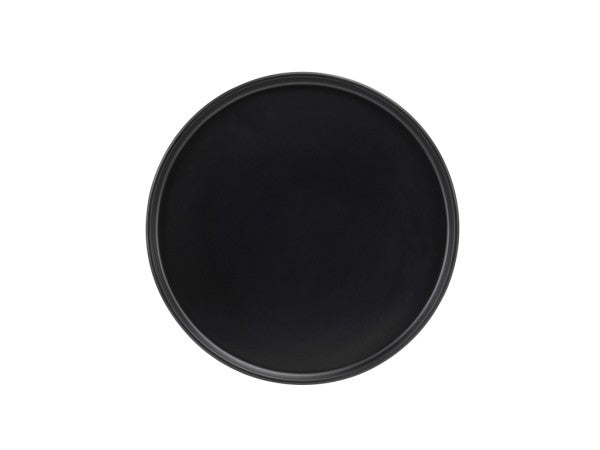 10.25" Black Round Melamine Hudson Plate