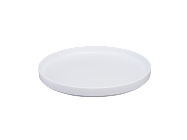10.25" White Round Melamine Hudson Plate