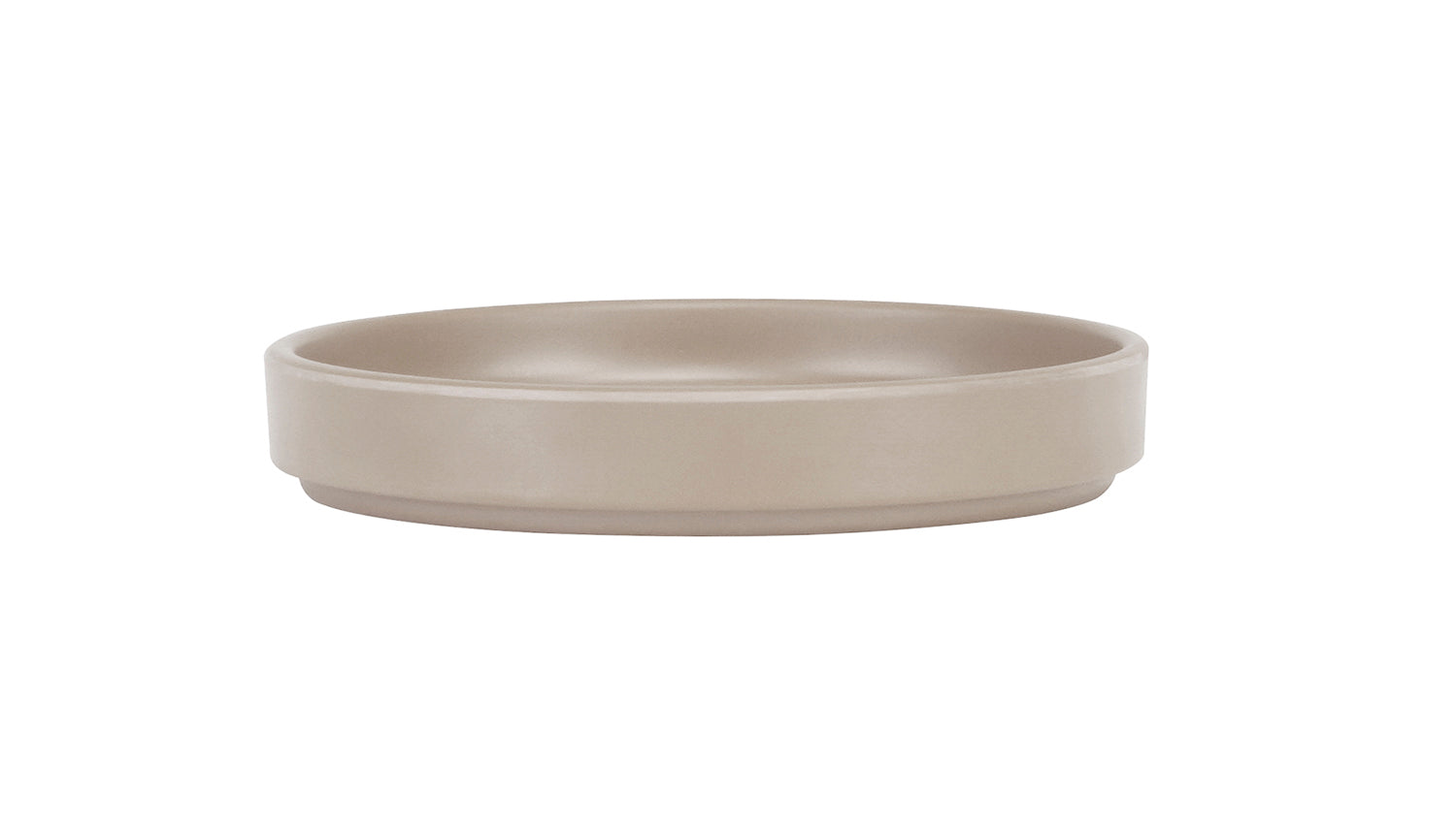 6" Taupe Round Melamine Hudson Plate