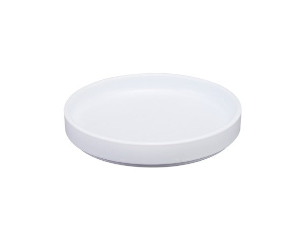 8.25" White Round Melamine Hudson Plate