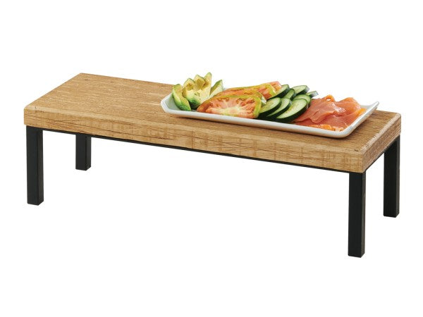 20" Rustic Pine Rectangular Pine Wood Riser, 6"H