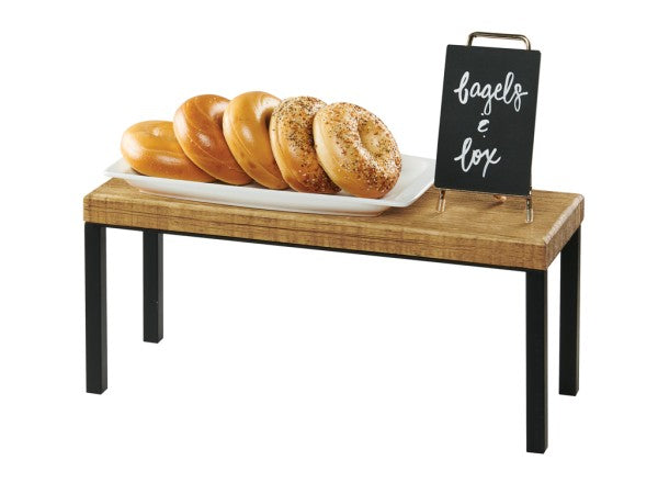 20" Rustic Pine Rectangular Pine Wood Riser, 9"H