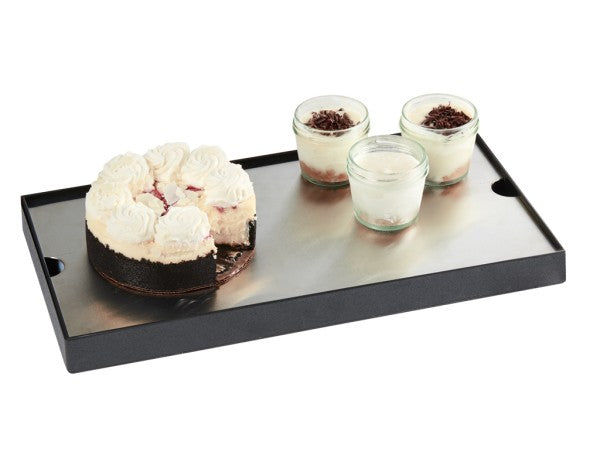16.75" Rectangular Stainless Steel & Plastic Plate