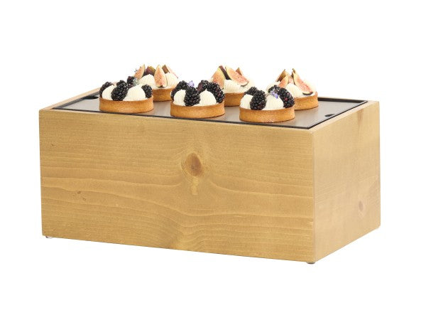 9.5" Wood Tray, 7.75"H