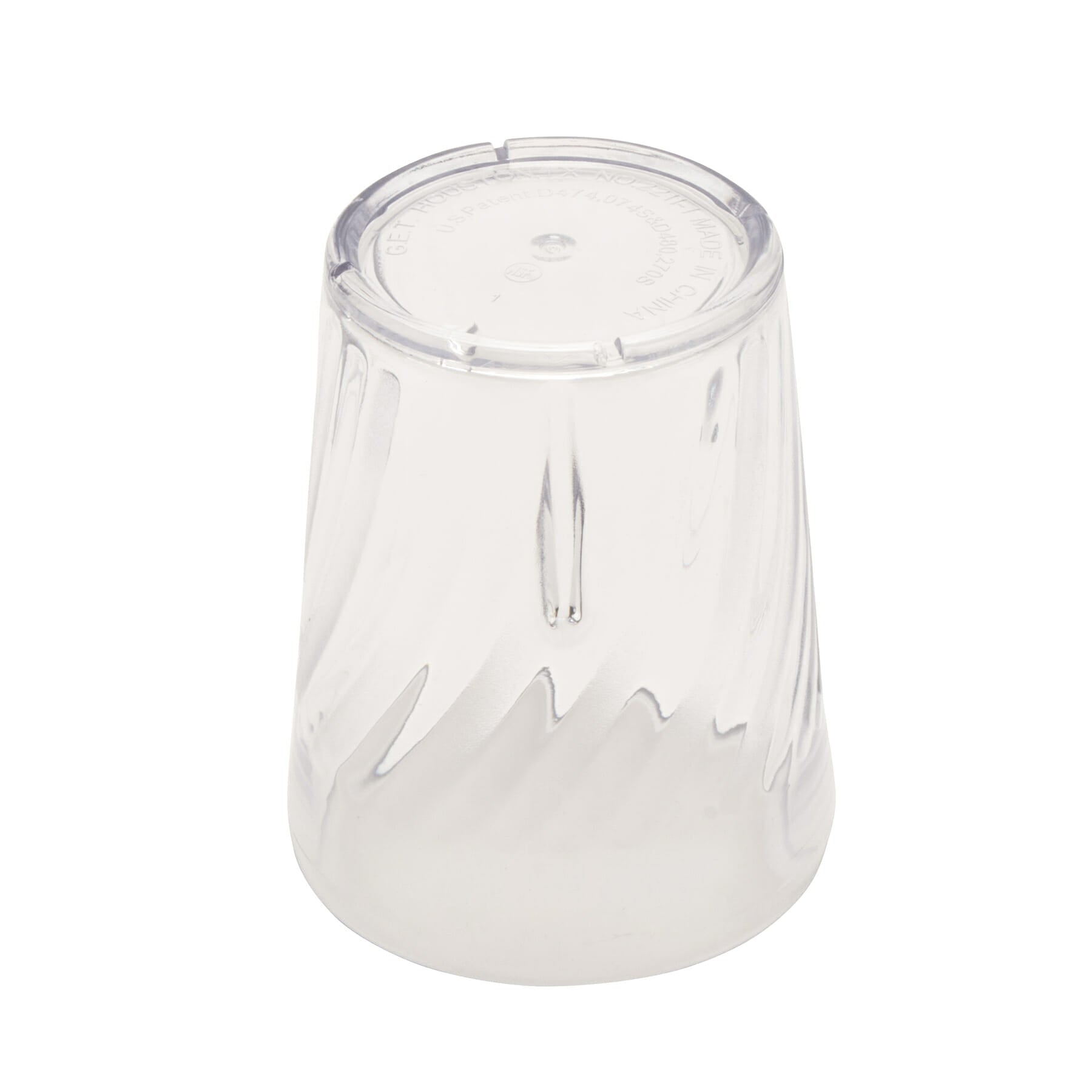 Tahiti™ 12 oz. Textured Plastic Tumbler, Clear, 4-1/4" Tall