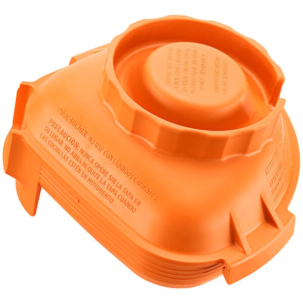 One-Piece Orange Rubber Blender Lid