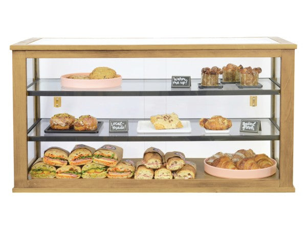 44" Rustic Pine Plastic Display Case