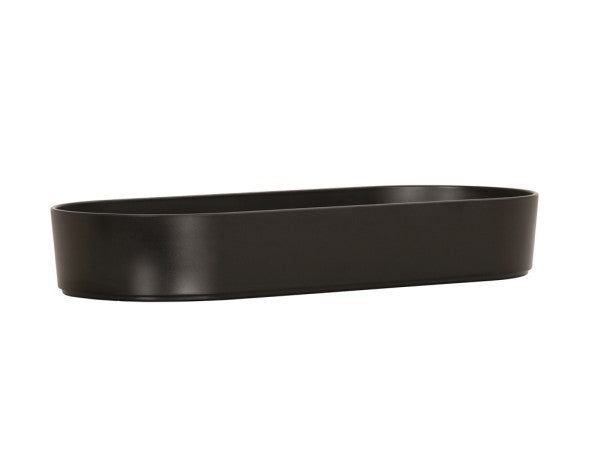 20" Black Oval Deep Bowl