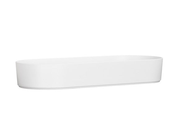 20" White Oval Deep Bowl