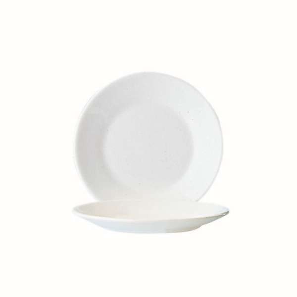 Restaurant White 6" Rim Plate, 24/case