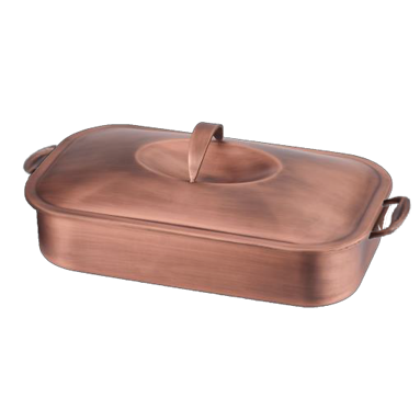 Servella Rectangular Induction Buffet Server, Aged Copper Finish, 4 Qt