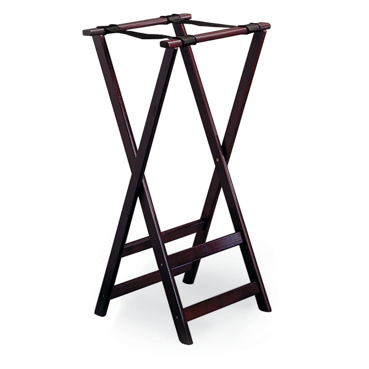 Tray Stand, 18" x 17" top, 38" H, mahogany