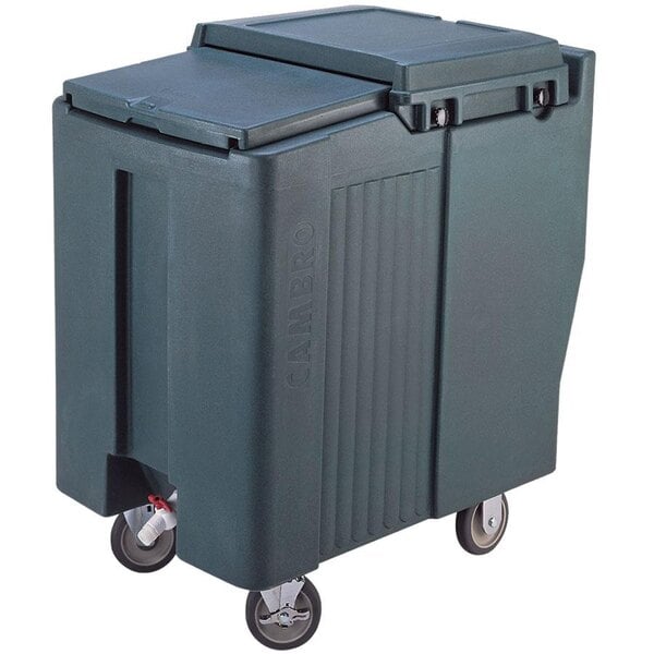 SlidingLid™ Tall Ice Caddy, mobile, 34-1/2"H, 125 lb. capacity, Granite Grey