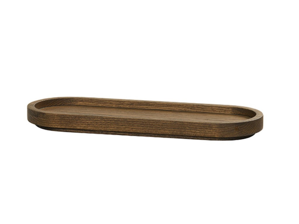 Melrose Oval 3-Jar Condiment Display Wood