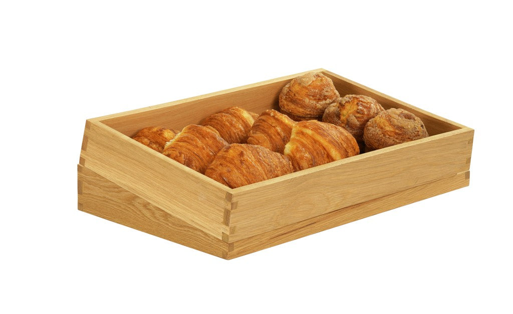 20" x 12" Oak Angled Tray Box