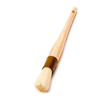 Pastry Brush, 1" Round, Boar Bristles with Wood Handle