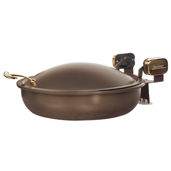 Seasons Round Induction Buffet Chafer, Bronze High-Temp Coating, 4 Qt