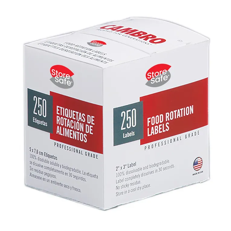 StoreSafe Dissolving Biodegradable Food Rotation Label, White 1-1/4" x 2"